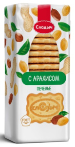 Печенье фас Слодыч 390гр с Арахисом 1/12