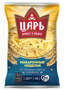 Рожки фас Царь Трубочки 400гр гр А в/с 1/15