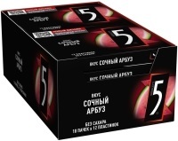 Жев резинка Ригли 5 СОЧНЫЙ АРБУЗ  (6 пластинок) 234гр  1/15