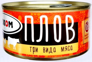 Плов Три вида мяса Рузком ТУ 325 гр ж/б 1/24