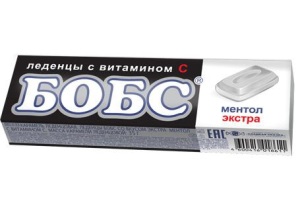 Леденцы Бобс 30гр МЕНТОЛ ЭКСТРА 1/12