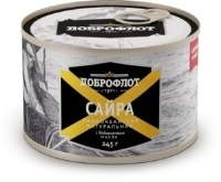 Сайра Доброфлот в масле черная ключ 245гр 1/24