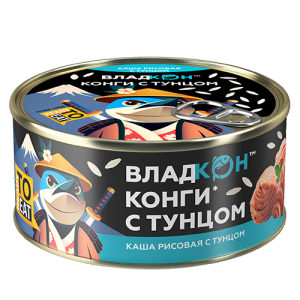 Каша Владкон рисовая с тунцом ж/б 325 гр 1/24