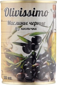 Маслины OLIVISSIMO без кости ж/б 280гр 1/12 ТУРЦИЯ