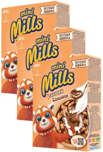 С/З Мини Миллс 200гр Подушечки с Шоколадной начинкой 1/12