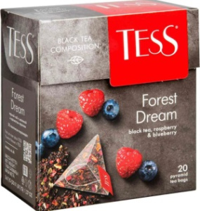 Чай ТЕСС черн 20пак Форест Дрим пирамидки 1/12
