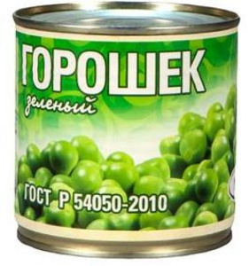 Зел горошек ГОСТ Рузком 1 сорт 400 гр 1/12