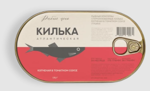 Килька РЫБНОЕ МЕНЮ копчёная в т/с тушка 175гр 1/24