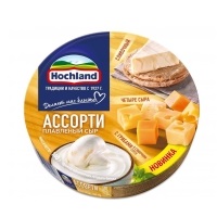 Сыр Хохланд 140 гр СЕГМЕНТЫ ассорти ЖЕЛТОЕ сливочный/грибы/четыре сыра 1/10