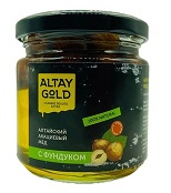 Мед Акациевый Золото Алтая фундук 250гр ст/б 1/8