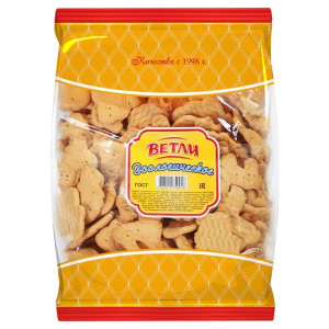 Печенье фас Ветли Звероняшки затяжное  400г 1/18