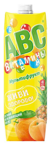 Сок АВС 1л нектар Мультифрукт ВИТАМИНЫ 1/12