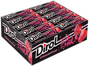 Жев резинка Дирол КЛУБНИКА-ЧЕРЕШНЯ 1/30