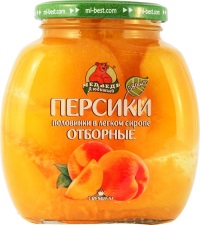 Компот Медведь Любимый Персик 580 мл ст/б 1/12