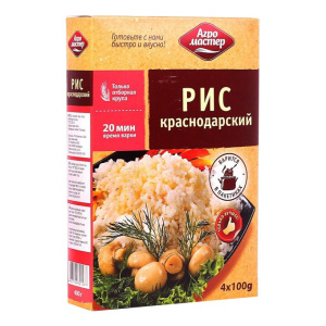 Крупа Агро Мастер 8*100г! РИС КРАСНОДАРСКИЙ ВАР.ПАК. 1/12  №4