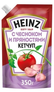 Кетчуп Хайнц 350гр с чесноком и пряностями 1/16