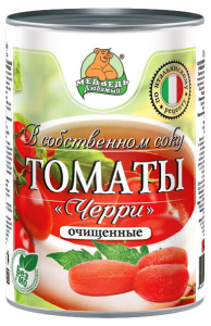 Помидоры Медведь Любимый ЧЕРРИ  в с/с 425 мл Ж/Б 1/24