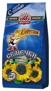 Семечки от Мартина Черные с морской солью 100гр 1/50