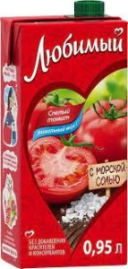 Сок Любимый  0.95 л Томат с Морской Солью 1/12