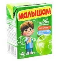 Д/П Сок Малышам 0,2л ЯБЛОКО ОСВЕТЛ. 1/18