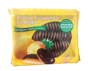 Печенье Т/В КиКо в глазури ДЫНЯ и АНАНАС 1/1,2