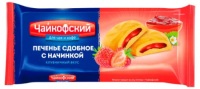 Печенье фас Чайкофский сдобное с клубничной начинкой 132 гр 1/24