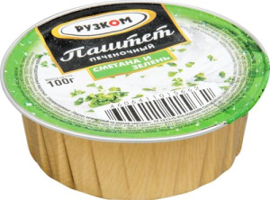 Паштет Рузком 100гр Сметана и зелень ТУ лам 1/20