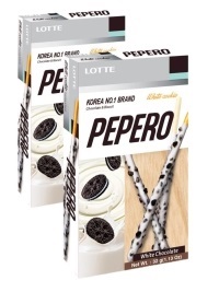 Палочки с шок Ю.Корея Пеперо с печеньем (белая) 32г 1/40