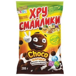 С/З Хрусмайлики 200гр ЧОКО шарики пакет 1/18