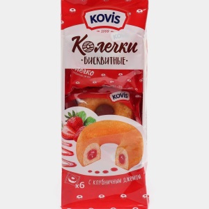 КОВИС Колечки 240гр клубничный джем 1/6