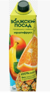 Сок Волжский Посад 1л нектар Мультифрукт 1/12