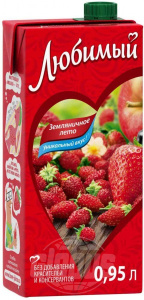 Сок Любимый  0.95 л Земляника 1/12