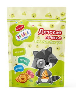 Печенье фас Слодыч Знайка-Зазнайка 120гр веселые фигуры 1/16