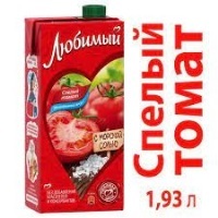 Сок Любимый  1.93 л Томат с морской солью Спелый томат 1/6