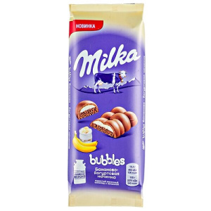 Шок Милка 97гр Пористый БАНАН-ЙОГУРТ 1/15