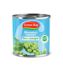Зел горошек ГринРэй без сахара в/с ключ 425 г ж/б 1/12