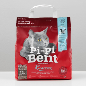 Наполнитель Pi-Pi-Bent КЛАССИК  12л/5кг 1/4