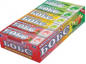 Леденцы Бобс 35гр МИКС три вкуса Дыня/клубника/чай-лимон 1/18  BS-6-3