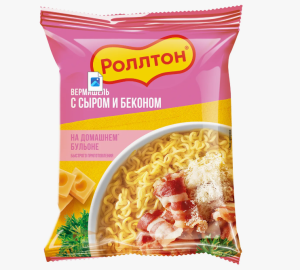 Лапша Роллтон м/у Сыр с беконом 60 гр  1/42
