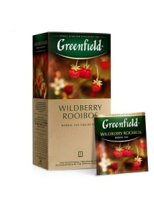 Чай Гринфилд черн 25пак ЗЕМЛЯНИКА И КЛЮКВА / Вайлдерри Ройбош 1390 1/10