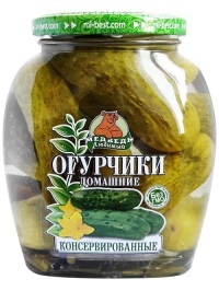 Огурцы Медведь Любимый домашние ст/б 720 мл 1/12
