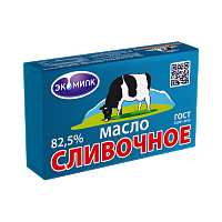 Масло сливочное ЭКОМИЛК 82,5% 180гр 1/13