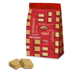 Вафли фас Рахат Арахис 400гр 1/9