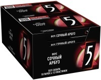 Жев резинка Ригли 5 СОЧНЫЙ АРБУЗ  (6 пластинок) 234гр  1/15