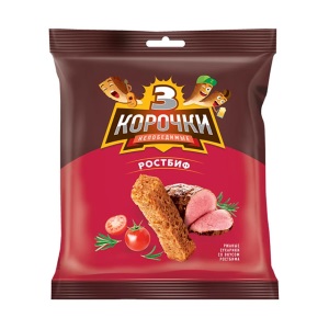 Сухарики 3 корочки РОСТБИФ 40гр ВС551 1/60