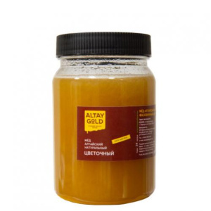 Мед Цветочный Золото Алтая 500гр пластик 1/8