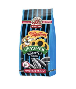 Семечки от Мартина Молодежные полосатые соленые 150гр 1/25