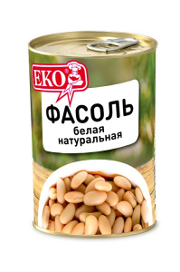 Фасоль ЕКО натуральная белая 400гр ж/б