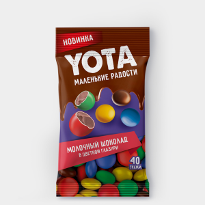 Драже Яшкино фас Yota Вафля в молочной шоколад. глазури 40гр 12*1/16  ЯШ136