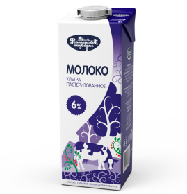 Молоко Фермерское 6% 1л ЭДЖ 1/12 ЗЕЛЕНАЯ ПАЧКА